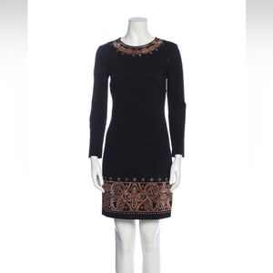 Pucci black metallic embellished mini dress